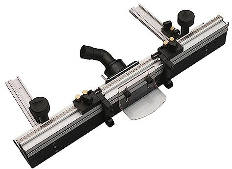 27.56in Aluminium Router Table Fence System, Adjustable Stop and Dust Port, Wood Tools Trimming Milling Machine with Accessories