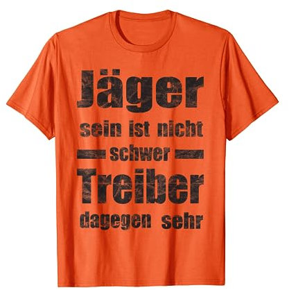 Treiber Outfit zur Drückjagd mit Jäger Hirsch Treibjagd T-Shirt
