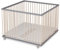 Sämann Laufstall Baby mit 3 Schlupfsprossen | TÜV geprüft | stufenlos höhenverstellbar | Laufgitter Premium | Babybett aus Holz | Krabbelgitter (grau/natur, 100x100 cm)
