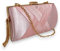 UShopUK Pochette rigida in raso con nappe per matrimonio, ballo di fine anno, festa, borsetta a mano, rosa chiaro, medium