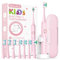 Sonic Electric Toothbrush for Kids - Electric Toothbrushes with 8 Tooth Brush Replacement Head and 5 Brushing Modes, 120 Days of Use with 3-Hour Fast Charge, 2 Minute Smart Timer