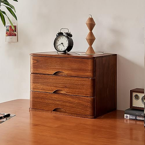 Aktenschrank aus olid Holz, Büroaufbewahrung, Schubladenschrank für Computer, erhöhtes Regal, Aufbewahrungsbox aus Holz, für Kleinteile, zum Organisieren von Dokumenten und Zubehör