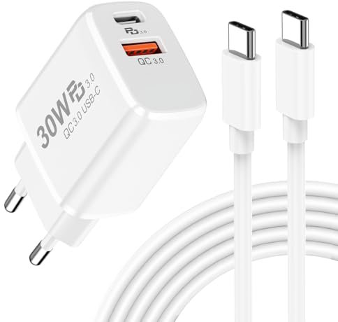 30W Cargador USB C Carga Rapida para Google Pixel 9 Pro XL/8 Pro/8A/7 Pro/6/5, Cargador Tipo C Carga Rapida Enchufe USB C Cargador Movil Rapido para iPhone 16/15 Pro Max,Samsung S25 S24 S23 S22,Xiaomi