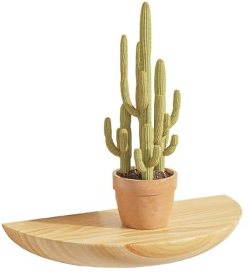 Wondramble Holz Wandregal,Wand Hängeregal,Für,Wohnzimmer,Schlafzimmer,Balkon Dekoration und Lagerung Holz Schweberegal (helle Farbe, 30cm)