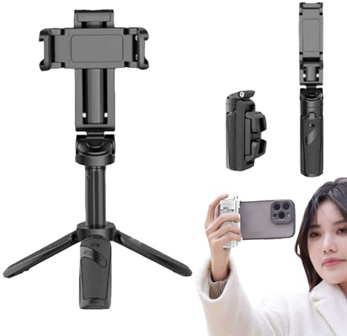 Elevopro Pocket Tripod 360, Elevopro Vlogger Pro, Expandable Grip Cell Phone Tripod with Removable Remote Pocket Size, Mini Handheld Tripod 360° Adjustable, for iOS and Android (Black)