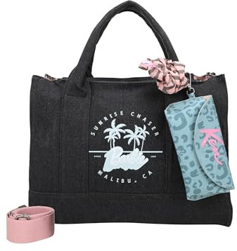 Fritzi aus Preussen Damen Tote Bag Malibu Barbie Washed Denim Blacky Shopper