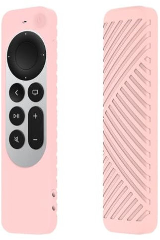LIUZIHAN Cover Compatibile con Apple TV 4K 2021, AntiGraffio, Custodia in Silicone TPU, Protective Cover Case Compatibile con Apple TV 4K 2021 Telecomandi.(Rosa)