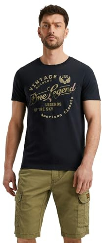 PME Legend Herren Rundhals T-Shirt Short Sleeve R-Neck Single Jersey Play, Größe:M, Farbe:5281 Salute