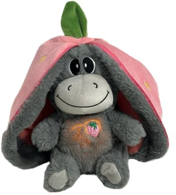 Atmendes Kuscheltier,Atmender Esel,Niedliches Tier Stoffkissen,Atmendes Stofftier,4 Atemmodi, Sanft Atmendes Tier, Spielzeug Für Kinder, Früherziehungspuppe Für Kinderzimmer Und Schlafzimmer