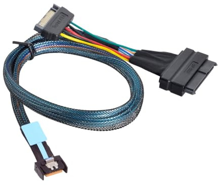 NGFF PCI-E5.0 MCIO 4x Mini Cool Edge IO to U.2 SFF-8639 NVME PCIe PCI-Express Cable for Mainboard SSD