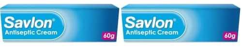 Savlon Antiseptic Cream, Cleanses & Helps Prevent Infection, First Aid for Minor Cuts & Wounds, Spots, Blackheads, Nappy Rash, Sunburn, Sores & Blisters (60g, 2 pack)