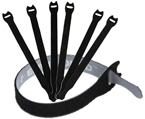 Reusable Cable Ties 1/2 x 4 (1.25cm x 10cm) for Cable Management and Organizing Cords - 30 Pack (Black)