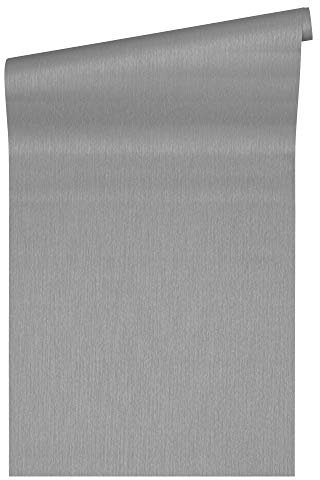 Plain Wallpaper Versace 3 Non-Woven Wallpaper 10.05 m x 0.70 m Grey Made in Germany 343274 34327-4