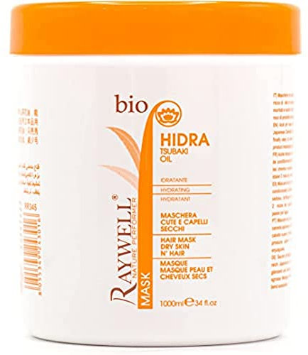 Raywell Hidra Hair Mask – Feuchtigkeitsspendende Haarmaske für trockenes Haar und Kopfhaut – Reparatur, Glanz & intensive Pflege – Für strapaziertes Haar, natürliche Inhaltsstoffe, 1000 ml