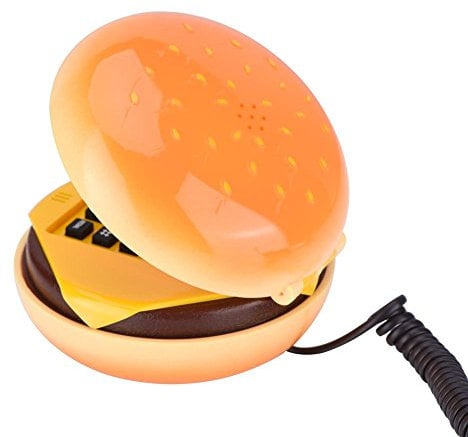 VBESTLIFE Hamburger Telefon,Hamburger Festnetztelefon mit festen Draht Home Decoration,/Spielzeug für Kinder,Freunde oder Familien