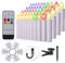 BOWKA 40 Stk. LED Kerzen Warmweiß & RGB 7 Farben Weihnachtskerzen mit Batterien Fernbedienung Timer IP64 Wasserdicht inkl. Halterung Set für Auß-Innen Weihnachtsbaum Party Deko Weiß 40x