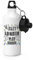 Gift Base Crazy Badminton Man Stars Sports Bottle Water Gym 600ml White