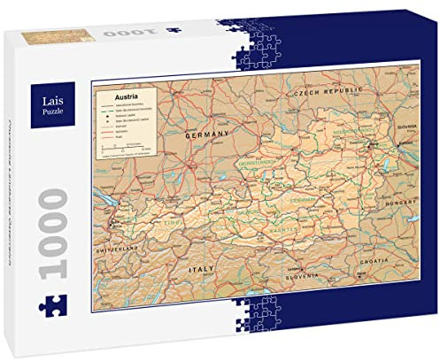Lais Puzzle Physische Landkarte Österreich 1000 Teile