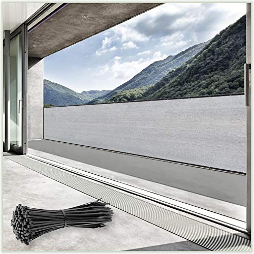 ColourTree Sichtschutz für Zaun, 170 g/m², 1,5 x 3,5 m, Grau