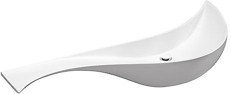 ONDÉE, Plan vasque Lave-mains à suspendre collection IVORY, Vasque moulée, Solid Surface, Support de fixation murale fournie, Sans bonde, sans visserie, Largeur 120cm, Finition Blanc mat