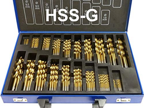 Metallbohrer-Set 170-tlg. 1-10 mm - HSS-G Spiralbohrer - 135° Kreuzanschliff nach DIN 1412C - selbstzentrierend, kein Ankörnen nötig & präzisionsgeschliffen - Premiumqualität - PeTools