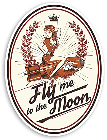 2 x 10 cm hohe Vintage Pin Up Girl Vinyl-Aufkleber – Kriegsposter, Retro-Aufkleber #70054