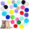 VOVIGGOL 30st 3CM 10 Farben Katzenspielzeug Bälle Weiche Kätzchen Pompon Spielzeug Filzbälle Indoor Katzen Interaktives Spielen Leise Ball Katzen Bälle für Handwerk DIY Kreative Handwerk Dekorationen