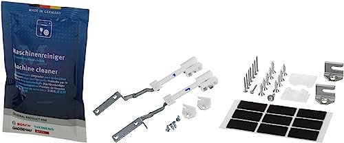 Kit completo fissaggio porta slide sliding pannello lavastoviglie + slitte pannello porta compatibile con Bosch Siemens Neff Gaggenau 00659216 + 10009603 OMAGGIO DETERGENTE LAVASTOVIGLIE!