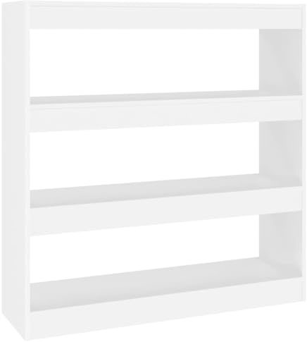 vidaXL Bücherregal Raumteiler Standregal Aktenregal Wandregal Regal Raumtrenner Aufbewahrung Büroregal Dekoregal Weiß 100x30x103cm