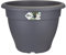 Bac à Fleurs Rond 38x28cm jardinière Anthracite Plastique extérieur Jardin terrasse Pot de Fleurs Pot d'intérieur Plantes
