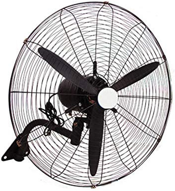 SHALOLY Ventilador de Pared Grande Industrial/Ventilador de Pared de Metal Resistente/3 velocidades/Ahorro de Espacio/Ahorro de energía para Industria, Comercio, Restaurante (58 cm)