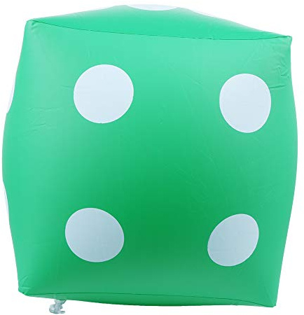 RiToEasysports Aufblasbares Würfelspielzeug, PVC Faltbare Tragbare Indoor Outdoor Aufblasbare Würfel Pädagogische Requisiten Wasserspiel Spielzeug(Grün
