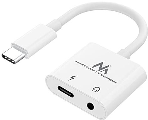 Maclean Adattatore USB Tipo-C - mini jack da 3,5 mm z Power Delivery (PD) 30W, MCTV-848