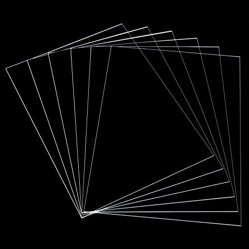 Hotyin Clear Acrylic Sheets, 6 Perspex Panels, 2.2 mm Thick, A4 Transparent Plexiglass for Picture Frame, Painting, DIY Craft, Display