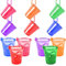 KERANEET 12 Stück Schnapsgläser zum umhängen Schnapsgläser mit Griff Team Braut Schnapsgläser Shotbecher Schnapsgläser Plastik Bachelorette Party Accessoires für Hochzeit Geburtstag
