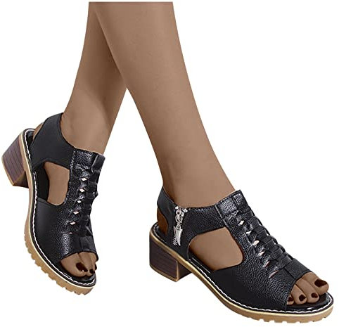 JIANGML Sandale Femme Ete Confort Chic Claquettes Nu Pieds Semelle Confortable Chaussures Antidérapant de Plage Wedges Platform Slipper Bohemia Beach Sandals avec Talon Bloc Sandales