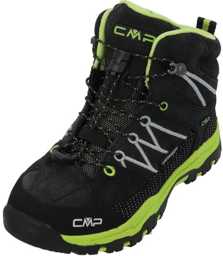CMP Unisex Kinder Kids Rigel Mid Trekking Shoes Wp Kinder Rigel Mid Trekkingschuhe Wp, Lead-Limegreen, 31, Limegreen Lead, 31 EU
