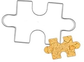 BESTonZON Cookie Puzzle Cookies Mold Biscuit Mold Shape Tool Stainless Steel Heat Non-deformable DIY Baking Essential