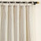 THE ART BOX Gauze Striped Curtains, Boho Linen Gauze Tie Top Hanging Curtains Light Filtering Door Window Treatment 2 Panel Drapes for Living Room Home Décor Black (90x42 Each Panel)