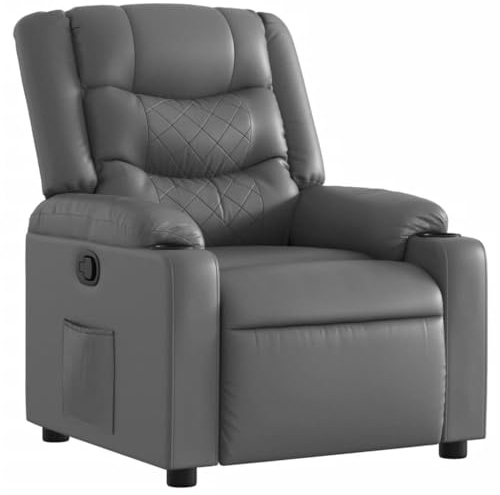 vidaXL Relaxsessel Grau Kunstleder