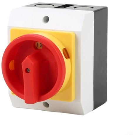 ZYWUOY 4 Pole 20A Rotary Isolator Switch, Main Switch Circuit Breaker 4-Pin Rotary Switch Off Switch IP65 UKP Switches