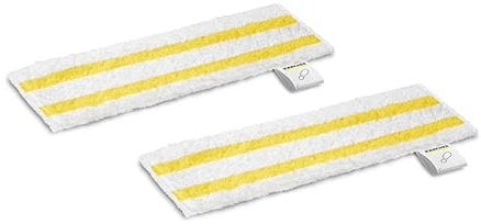 Kärcher Universal Bodentuchset EasyFix, 2 saugstarke Bodentücher aus hochwertiger Feinstfaser, einfaches Fixieren Dank Klettsystem. Original-Zubehör für die Bodendüse EasyFix Dampfreiniger
