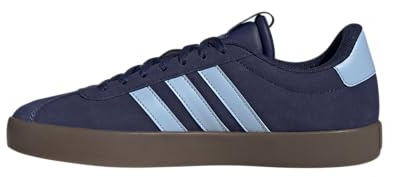 Adidas Men's VL Court 3.0, Dark Blue/Clear Sky/Gold Metallic, 8