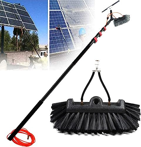 Ausziehbares Fensterreinigungsset zur Reinigung von PhotovoltaikmodulenAusziehbares Dachreinigungsset zur Reinigung von Photovoltaikmodulen mit 35 cm Bürstenkopf, 9 m