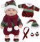 Mini Bambole in Silicone Mini Bambole Reborn 10 Mini Bambole Natalizie con Giunti Mobili Bambole Neonate Realistiche Bambole in Vinile Morbido Bambole in Piedi a Corpo Intero con Vestiti per Bambini