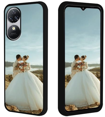 FortiCase Custodia Personalizzata per Oppo A78 4G,Nero Silicone Cover,con la Tua Foto,Immagine o Scritta,per Oppo A78 4G Personalizzata Case -1Z