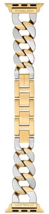 Michael Kors Damenband Apple Watch 38 mm 40 mm 41 mm 42 mm 44 mm 45 mm Edelstahl zweifarbig, MKS8072E