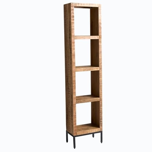 Regal IRON CRAFT 40cm - schwarz natur - Mangoholz Industrial Design