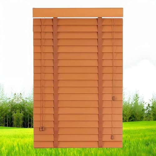 Eiauiuo Jalousien Holz Jalousette Window Blinds mit 50mm Lamellen Verstellbare Jalousie für Tür Fenster Sonnenschutz Sichtschutz Verdunkelungs Rollos Innen Horizontale Jalousien Jalousetten(50x240cm)