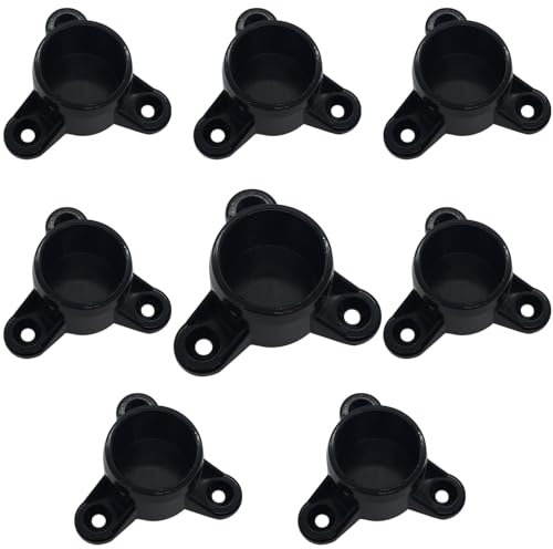 ANPTGHT PVC-Tischbeinkappen, 3,8 cm, PVC-Möbelqualität, Stangenhalter, Projekte für Zeitplan 40, PVC-Rohr, Stützfüße für Bau, Möbel, Gewächshaus, Schuppen, Tisch, keine Schrauben, Schwarz, 8 Stück